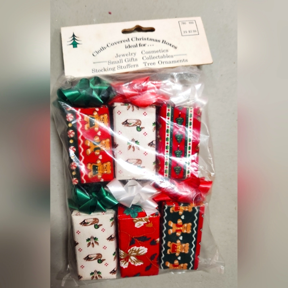 Vintage Cloth-Covered Christmas Box's